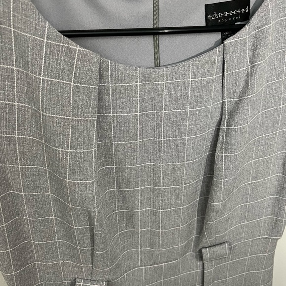 Connected Apparel Grey checkered semi formal dress - size 8 - Picture 3 of 5